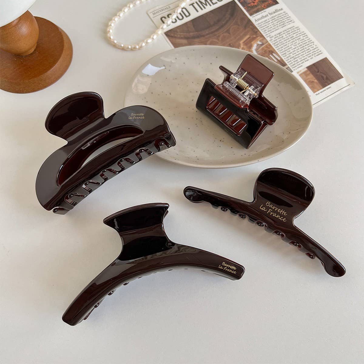 Maillard Brown Claw Clip ? Vintage Fall Hairpin