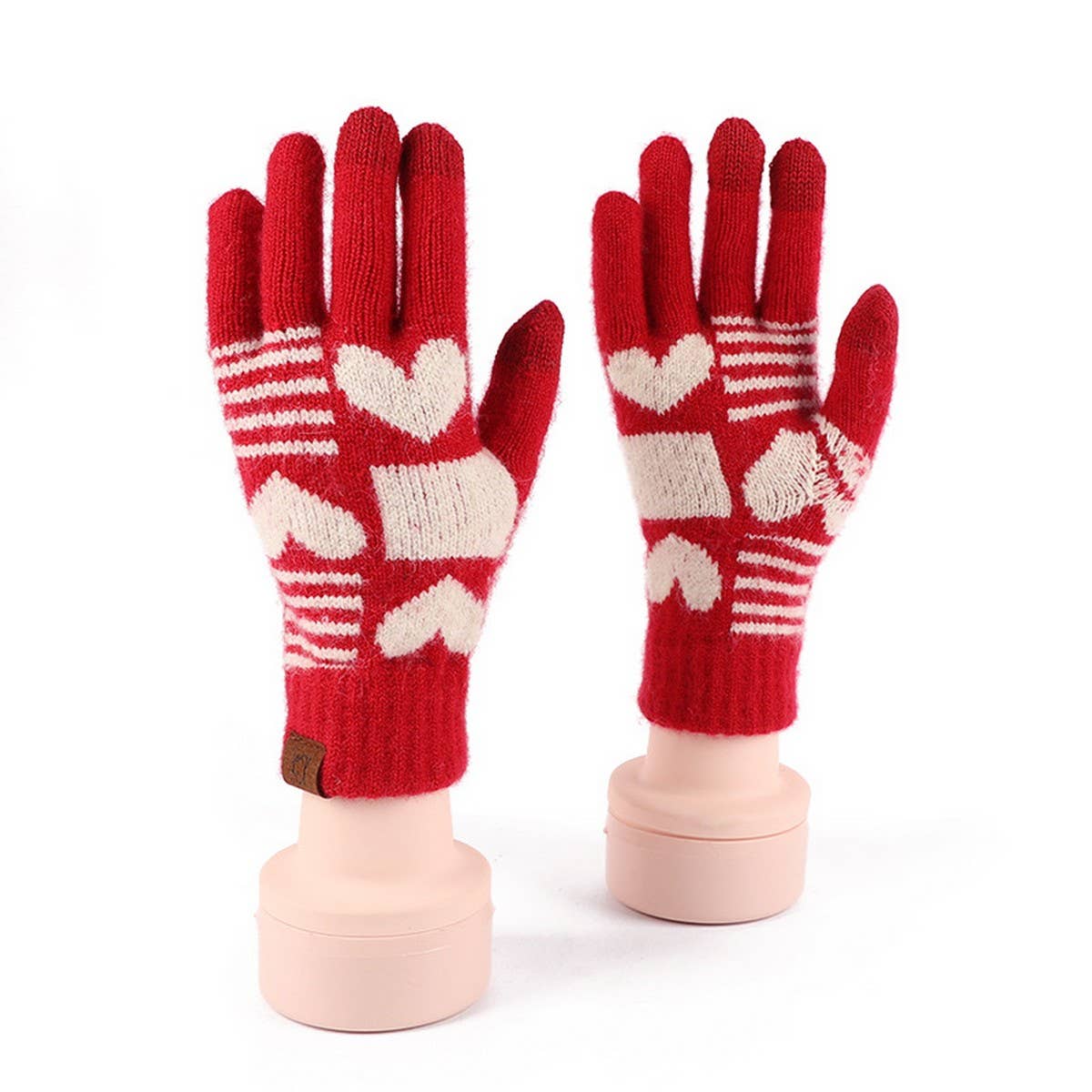 WINTER FESTIVE WARM TOUCH SCREEN BRUSHED GLOVES_CWAG0376