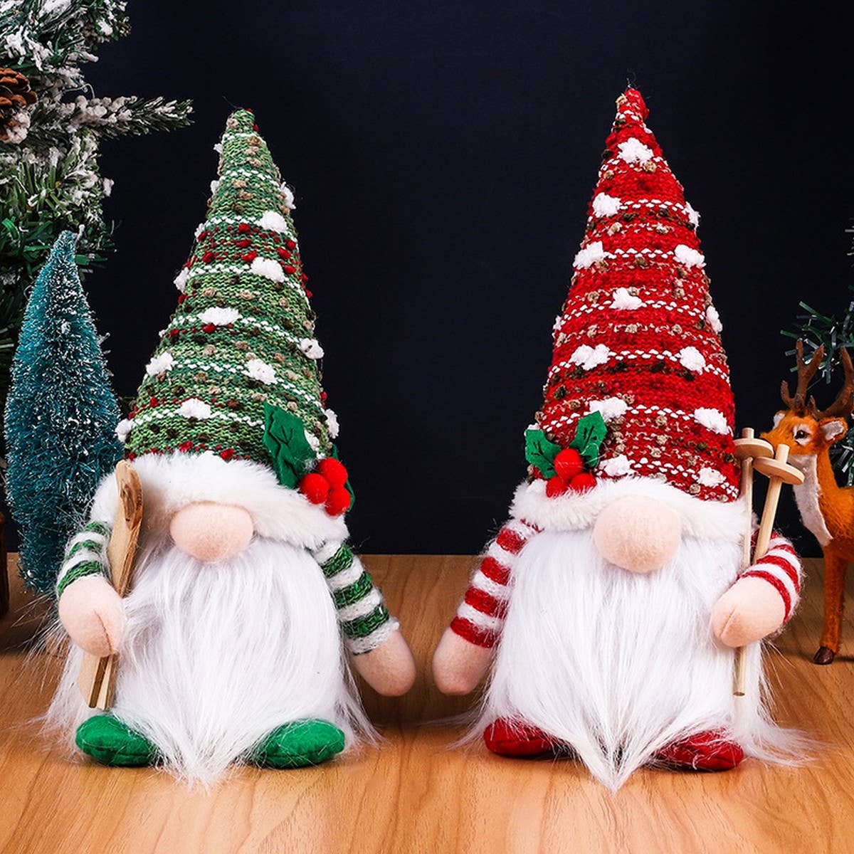 CHRISTMAS LIGHTED FACELESS OLD MAN ORNAMENT