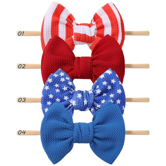 STRIPED CHILDREN'S HAIRBAND BOW HAIR ROPE_CWAHA2351