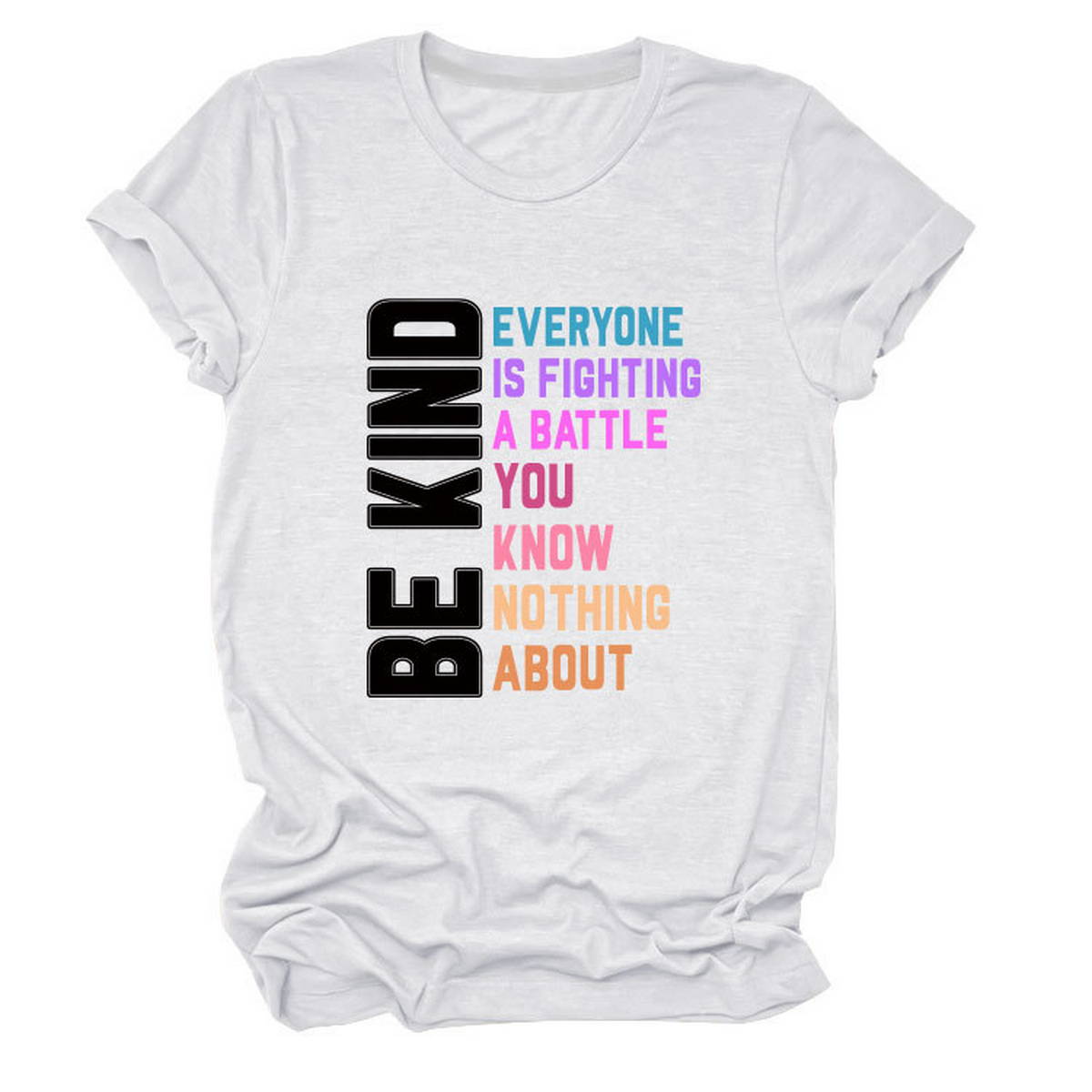Trendy Women¡¯s Tee with Kindness Slogan