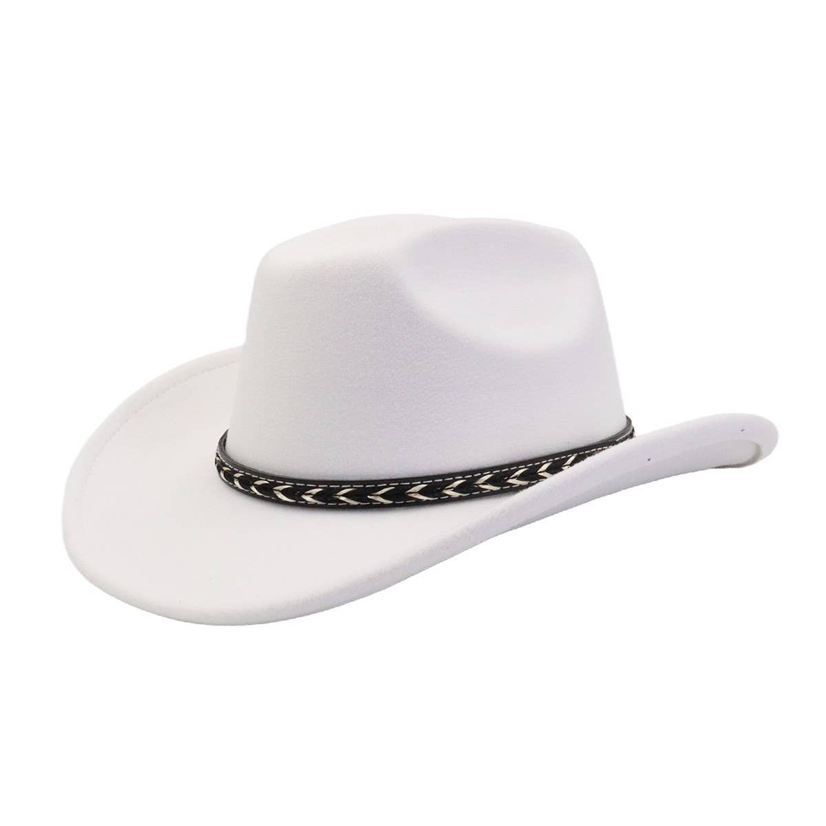 Couple¡¯s Retro Wool Fedora Hat Western Style_CWAH04414