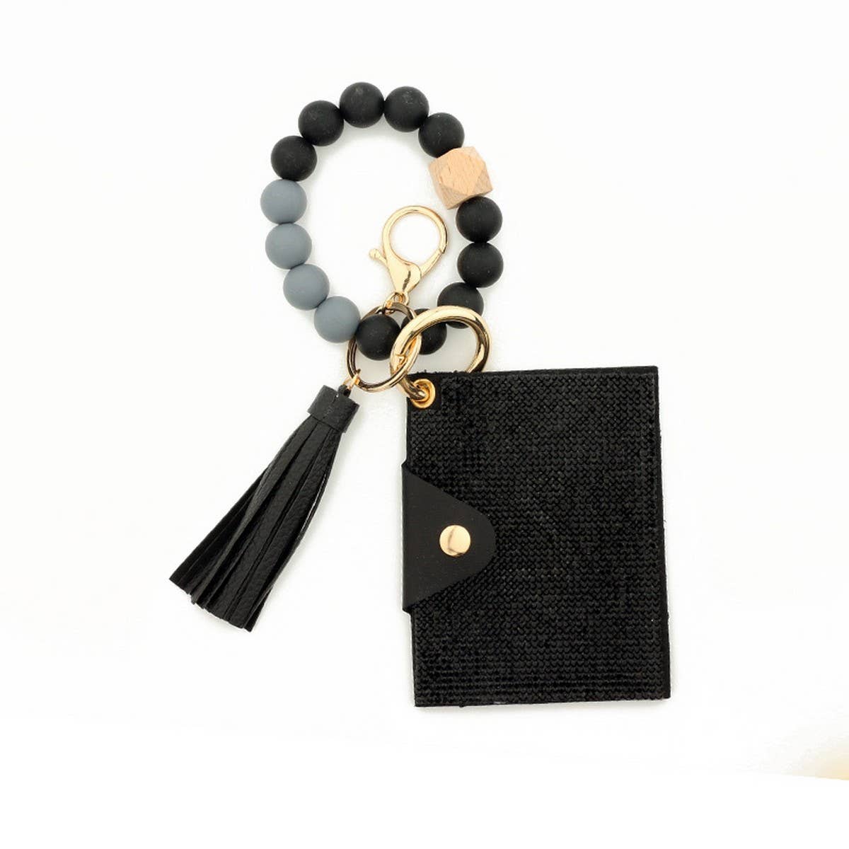 Rhinestone Leopard Wallet with Bead Keychain_CWAB4999