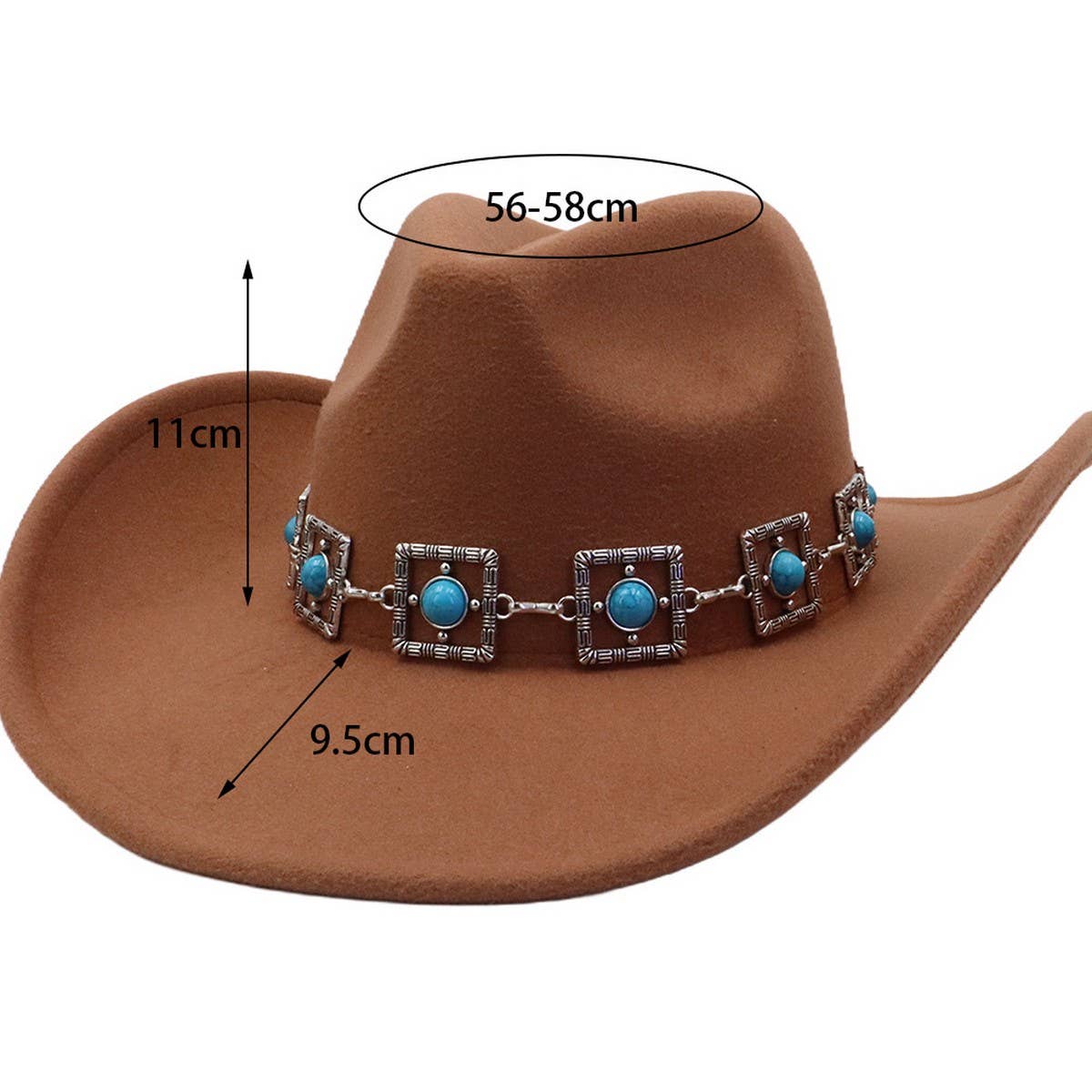 Unisex  Cowboy Fedora Hat Ethnic Style_CWAH04445