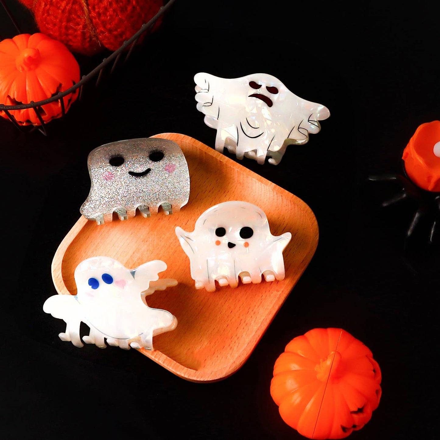 CUTE SPOOKY WHITE KID HAIR CLIP FOR HALLOWEEN