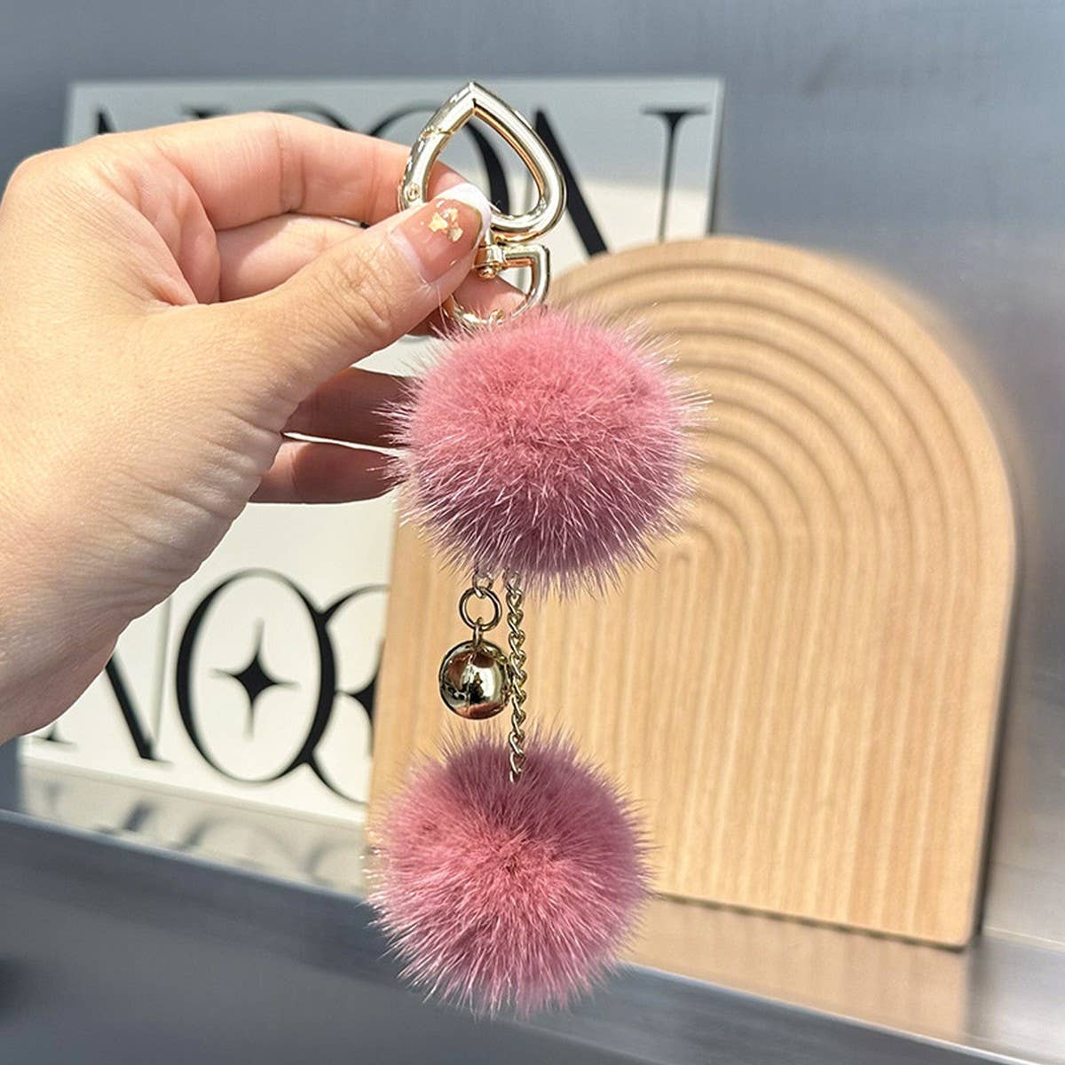 CUTE FUR BALL PENDANT BAG ORNAMENT CAR KEYCHAIN