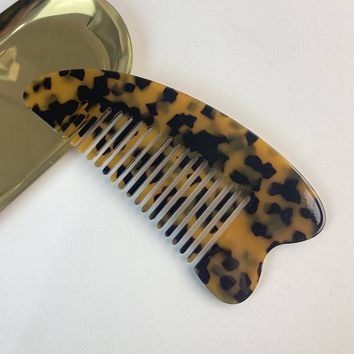 Acetate Anti-Static Comb with Fine Teeth & Heart_CWMM6437