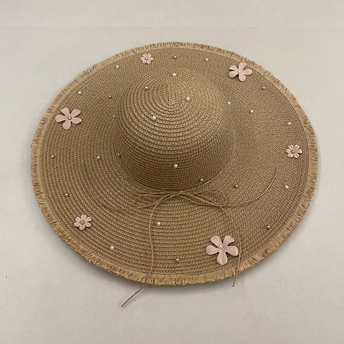 Summer beach vacation large brim sun hat_CWAH3497