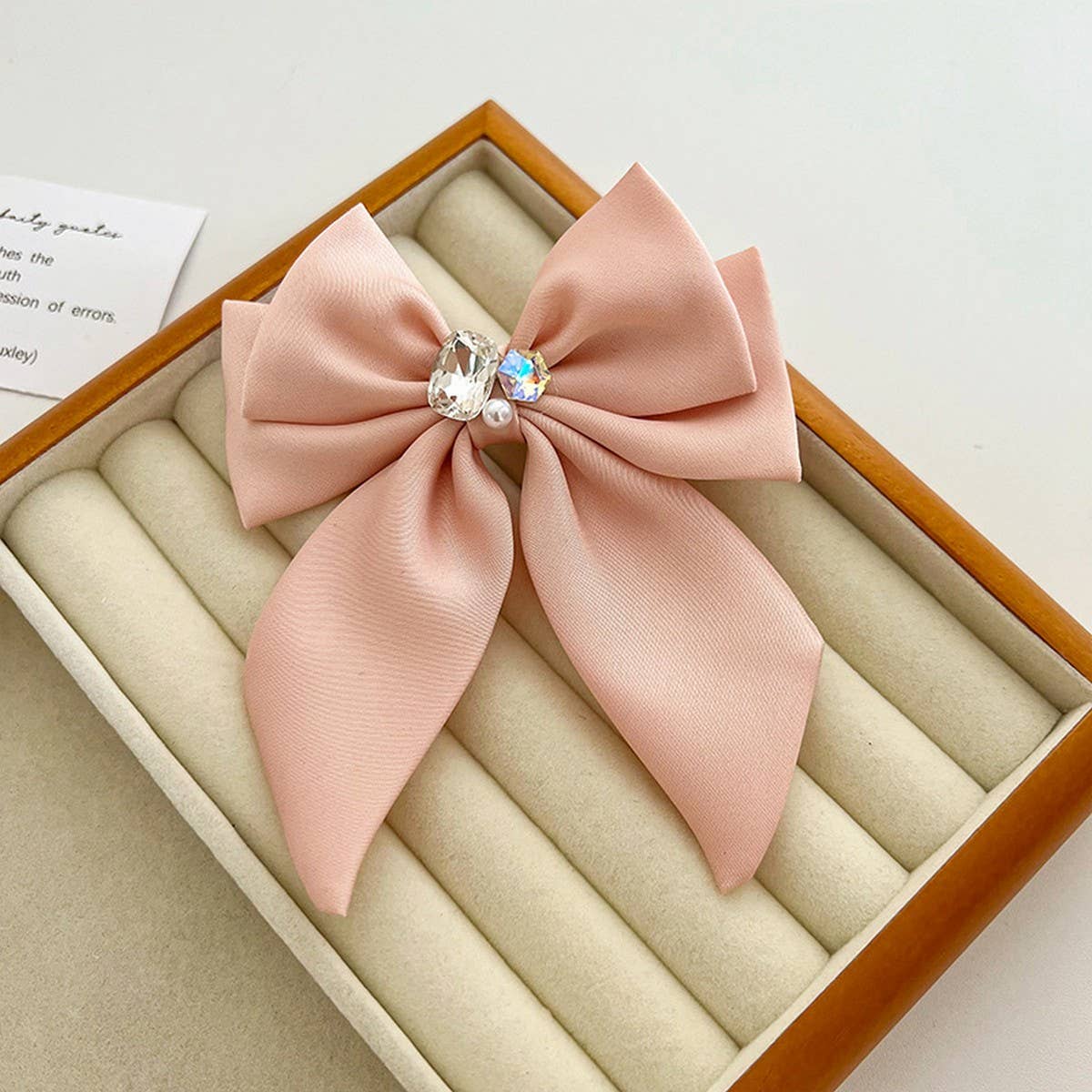 SIMPLE SOLID COLOR HIGH-END BOW HAIRPIN_CWAHA1179