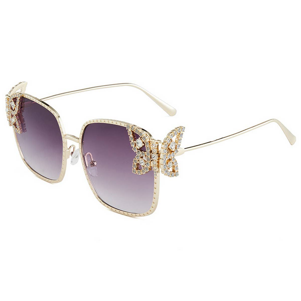 Luxury Rhinestone Butterfly Frame Sunglasses