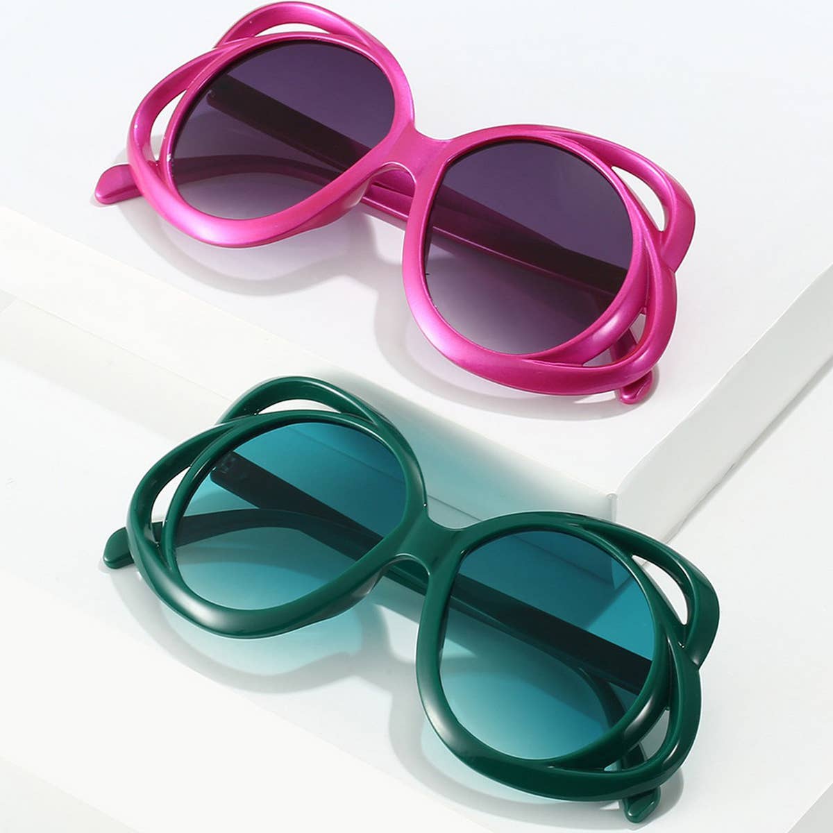 2024 NEW HOLLOW OVAL LARGE FRAME SUNGLASSES WOMEN_CWASG0242