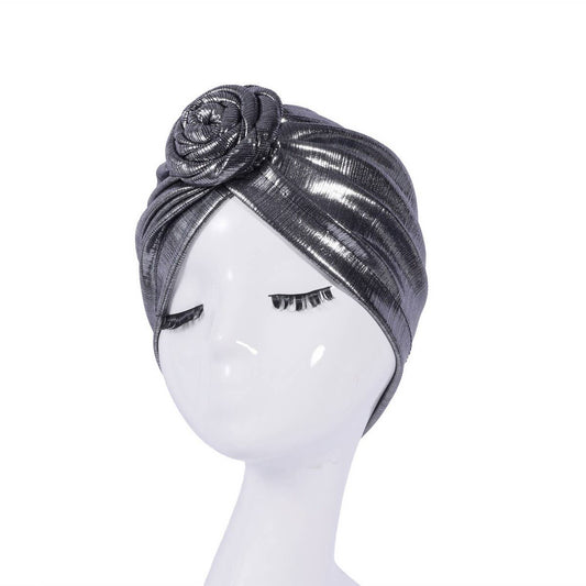 CLASSIC HOT GOLD FLORAL ETHNIC HEADSCARF