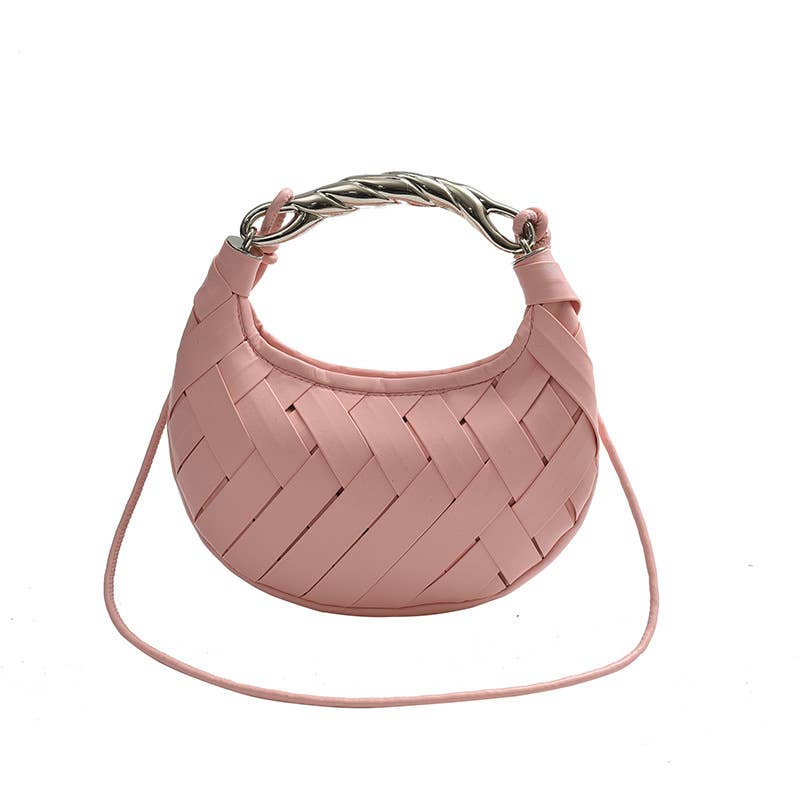 Fashionable niche woven hand-held crossbody bag