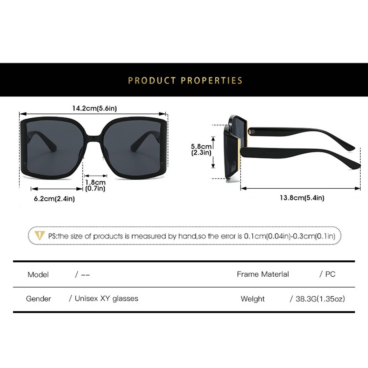ANTI-UV LARGE FRAME POLYGONAL CURVED SUNGLASSES_CWASG0392