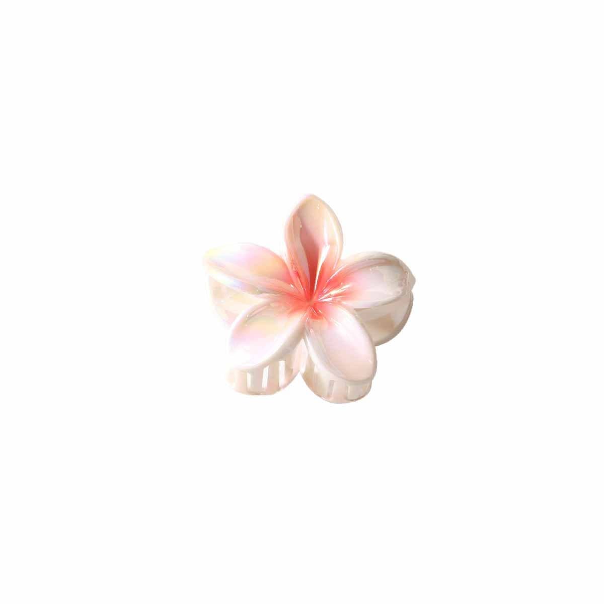 Plumeria Hair Claw - Colorful Tropical Flower Clip_CWMM4999
