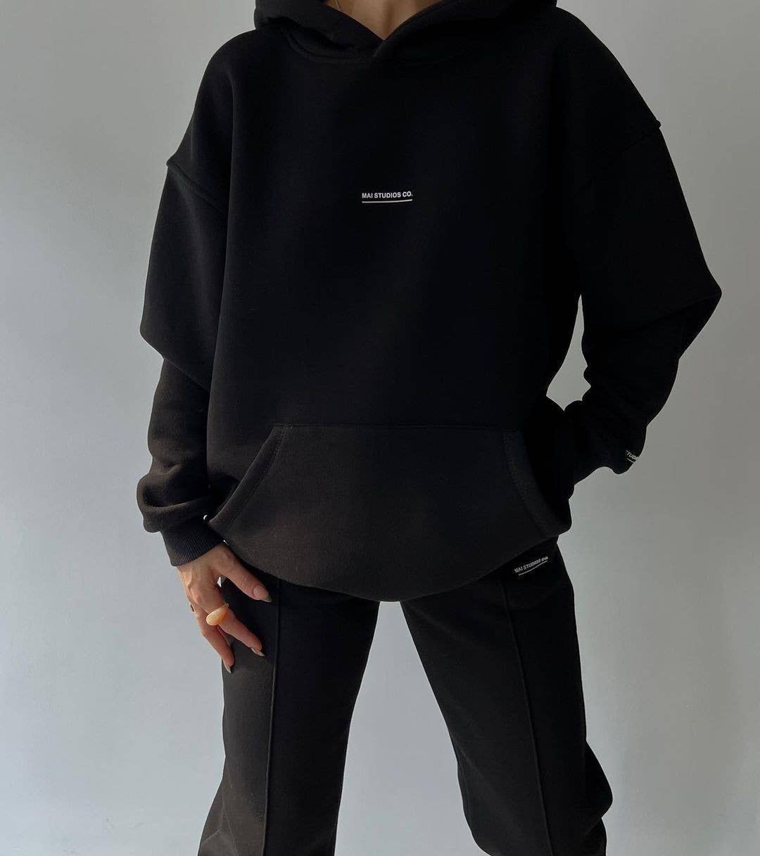 Fleece Fashion Thick Pants Sport Two-Piece Set