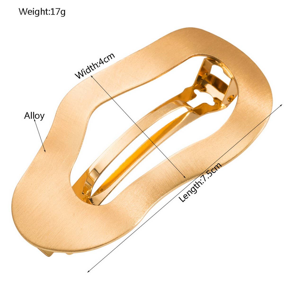 Minimalist Metal Oval Geometric Spring Hair Clip