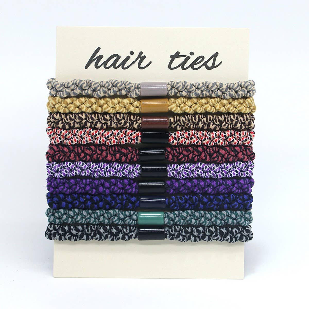 COLORBLOCK WEAVING COMMUTING HAIR SCRUNCHIES