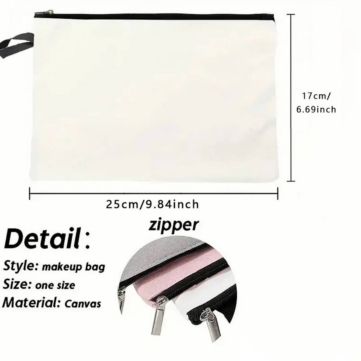 BLACK DOUBLE-SIDED PRINTED COSMETIC BAG_CWAB2262