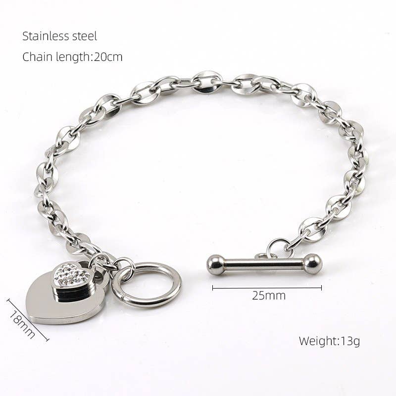 NICHE DIAMOND SET FASHION HIGH SENSE OT BUCKLE BRACELET
