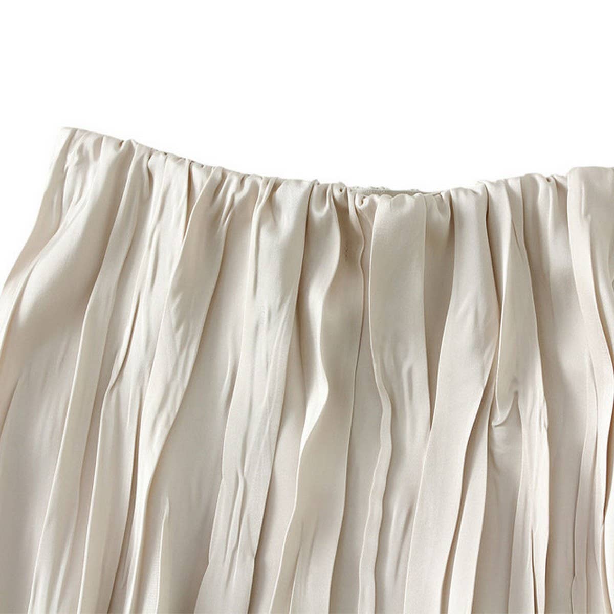 FLOWING PLEATED A-LINE SKIRT WITH WIDE SWING