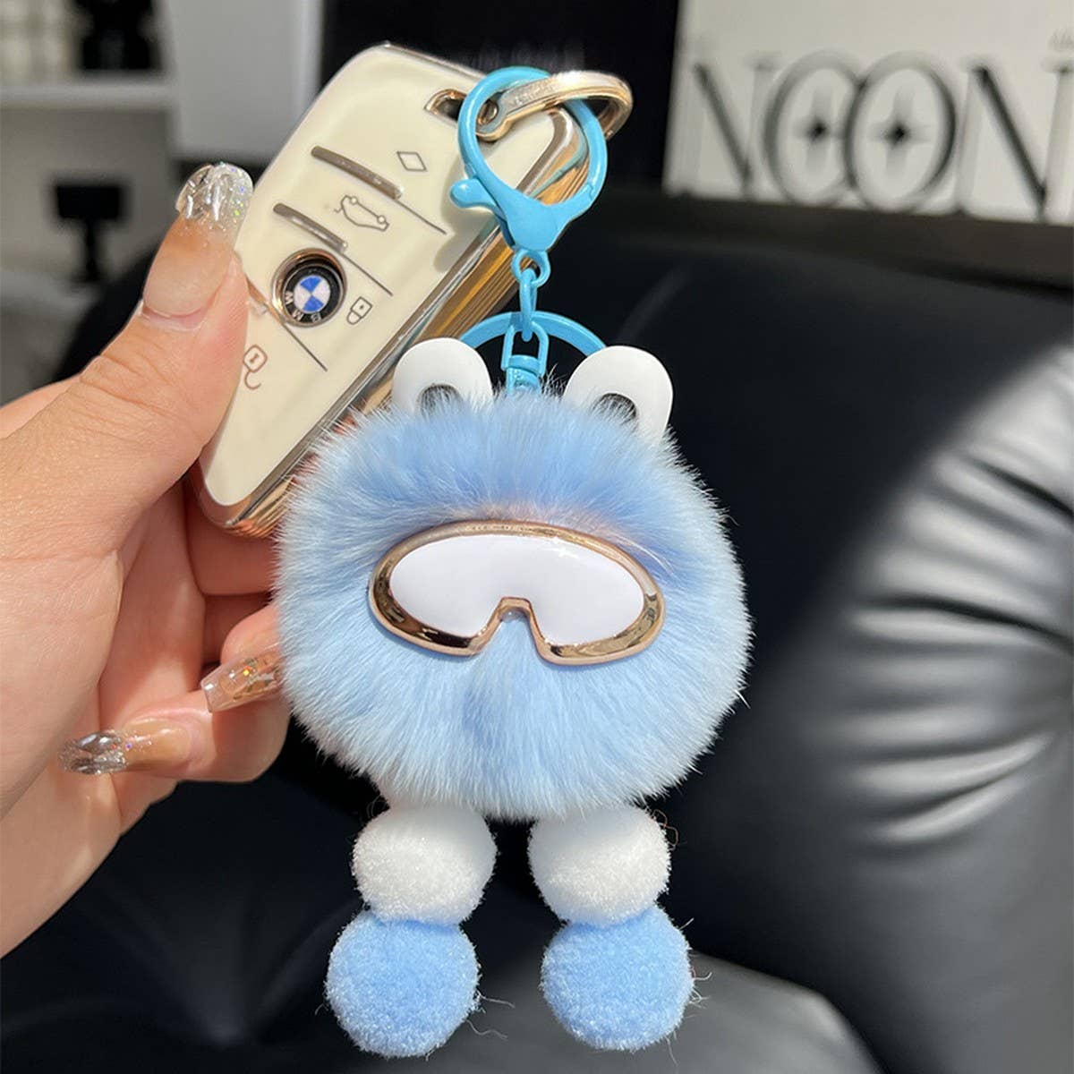 CUTE PLUSH ROBOT CAR KEYCHAIN BAG PENDANT GIFT