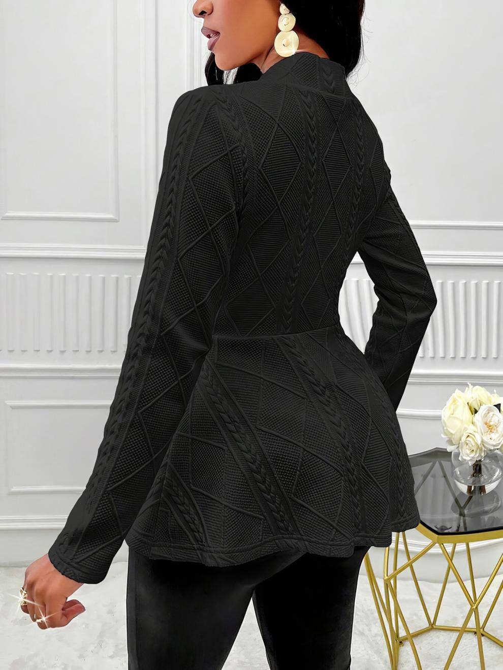 THICK-FIT FASHION JACQUARD BLAZER