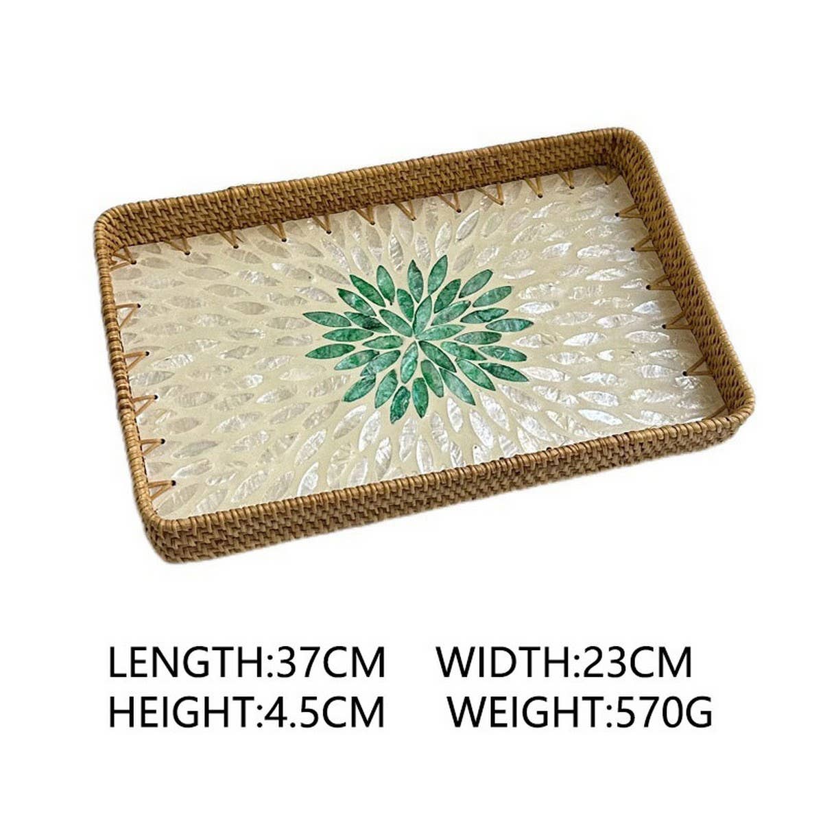 RATTAN COLORFUL SHELL CREATIVE HANDMADE FRUIT PLATE_CWMM4403