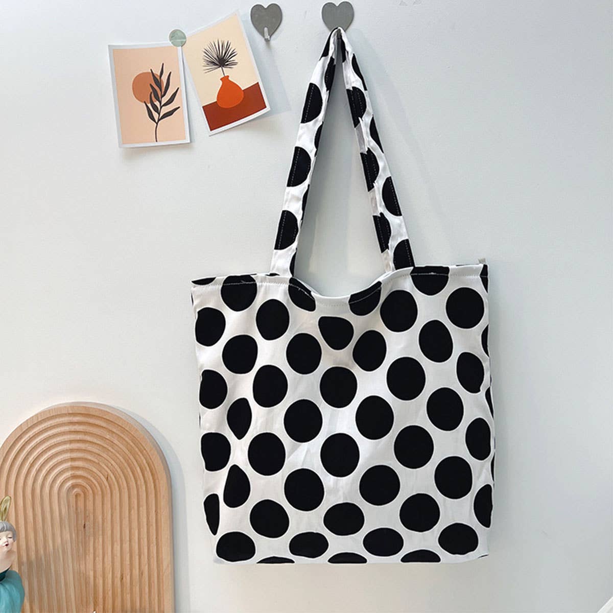 Large dot single-shoulder adjustable bag