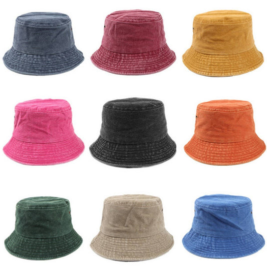 CWAH1510_SOLID COLOR WASH VINTAGE COTTON BUCKET HAT