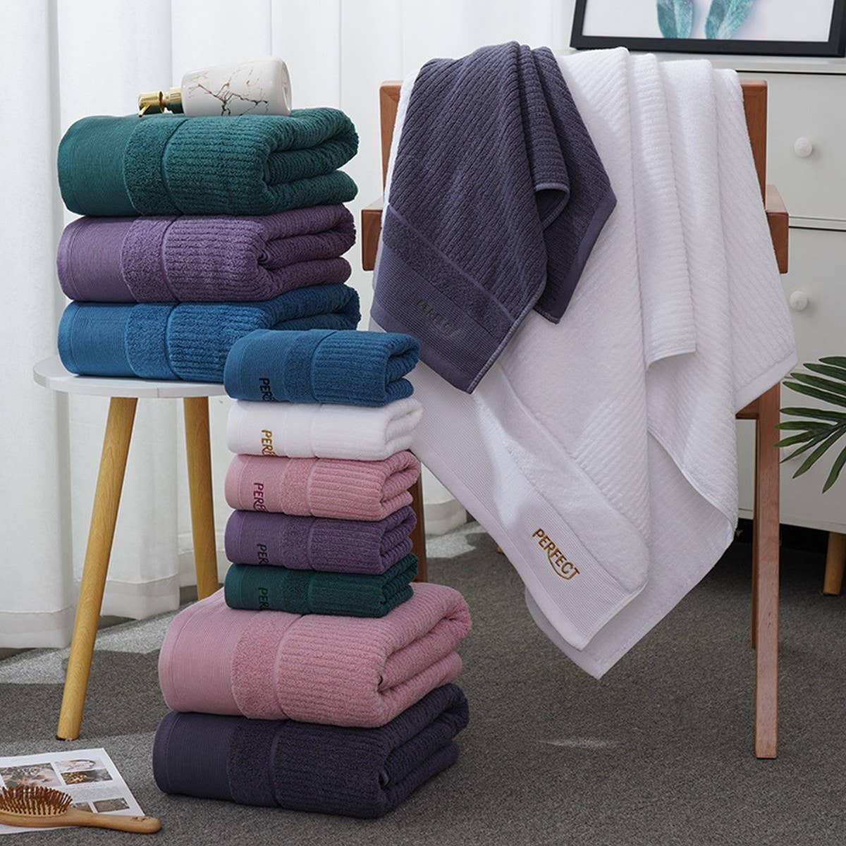 THICK HOUSEHOLD COTTON TOWEL BATH TOWEL