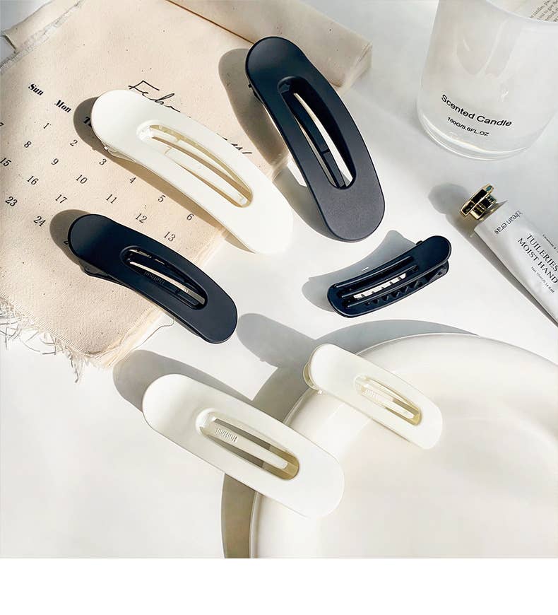 Simple and elegant matte coffee series hair clips