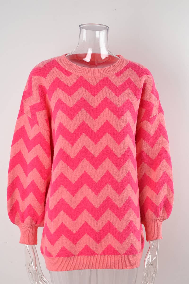 SWEATER WITH CREW NECK AND LANTERN SLEEVES