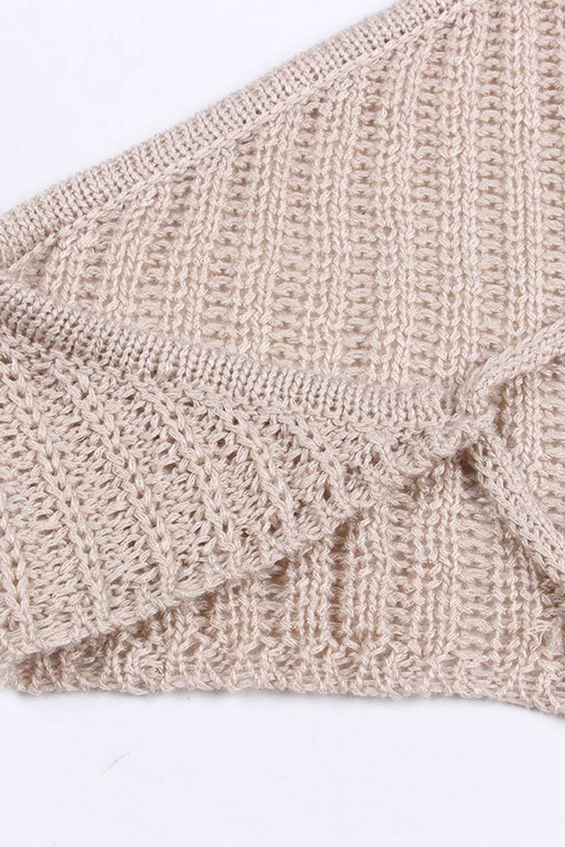 CWSTB0731_SHORT SPLIT BIKINI KNIT SMOCK