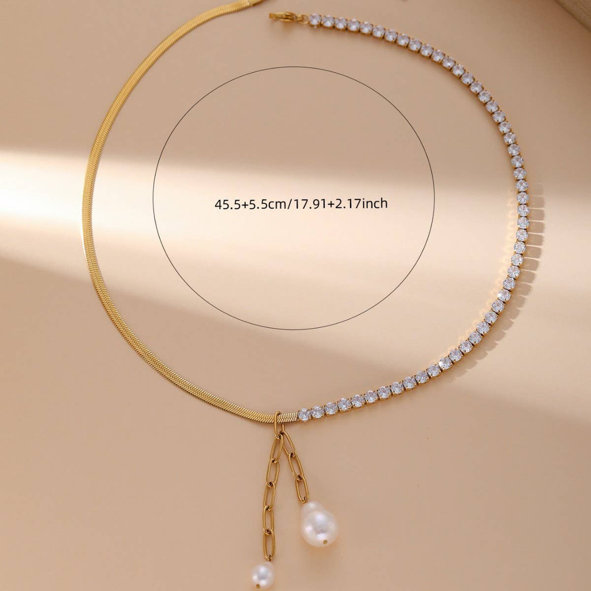 FRESHWATER PEARL MULTI-LAYER LINE STITCHINGNECKLACE