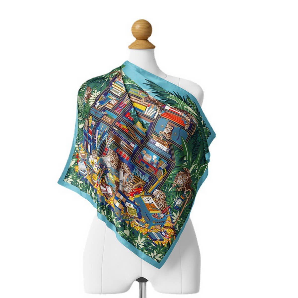 Green Silk Scarf ? Versatile Neck Tie & Hair Acces
