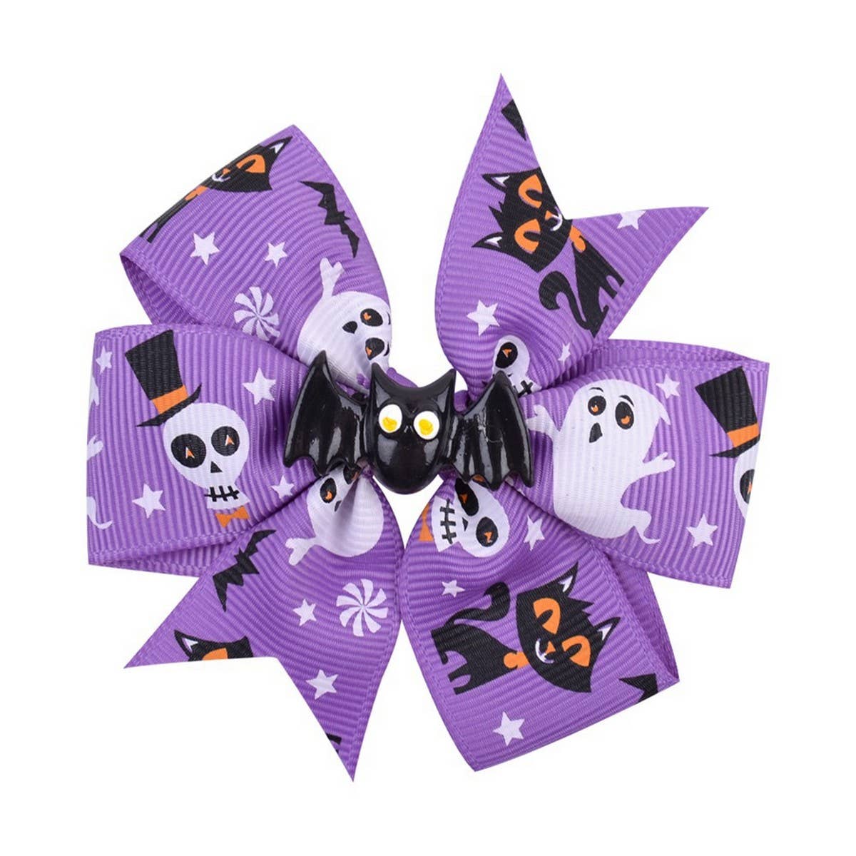 Bat Bow Hair Clip Halloween Party Accessory_CWAHA6685