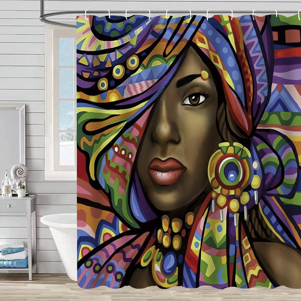 DIGITAL PRINTING BATHROOM SHOWER CURTAIN