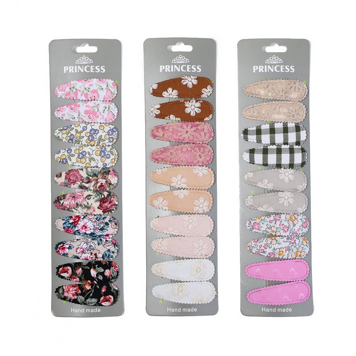 Floral Embroidered BB Clip Set ? Fresh & Cute