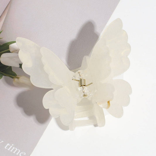 DOUBLE-LAYER BUTTERFLY GRADIENT PEARL HAIRPIN