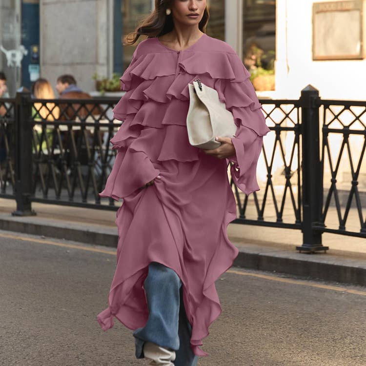 Layered design sense,elegant refined cake dress