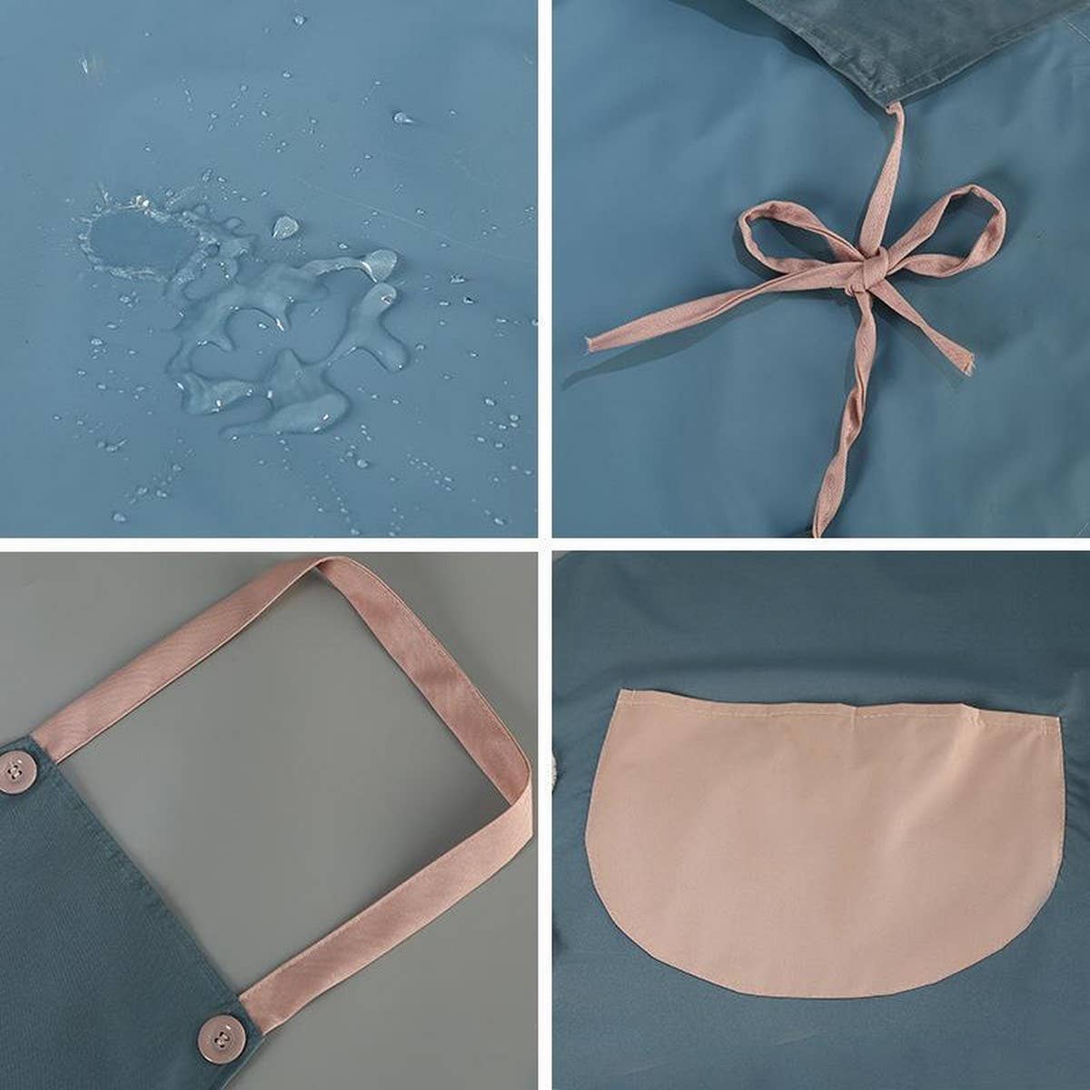 Deer head print Summer Thin Apron with pockets