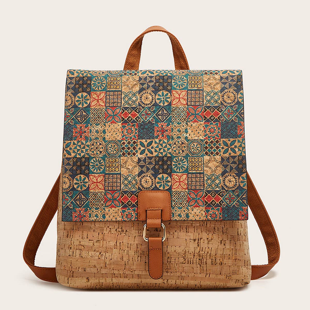 RETRO PRINT LARGE CAPACITY BACKPACK_CWAB2644