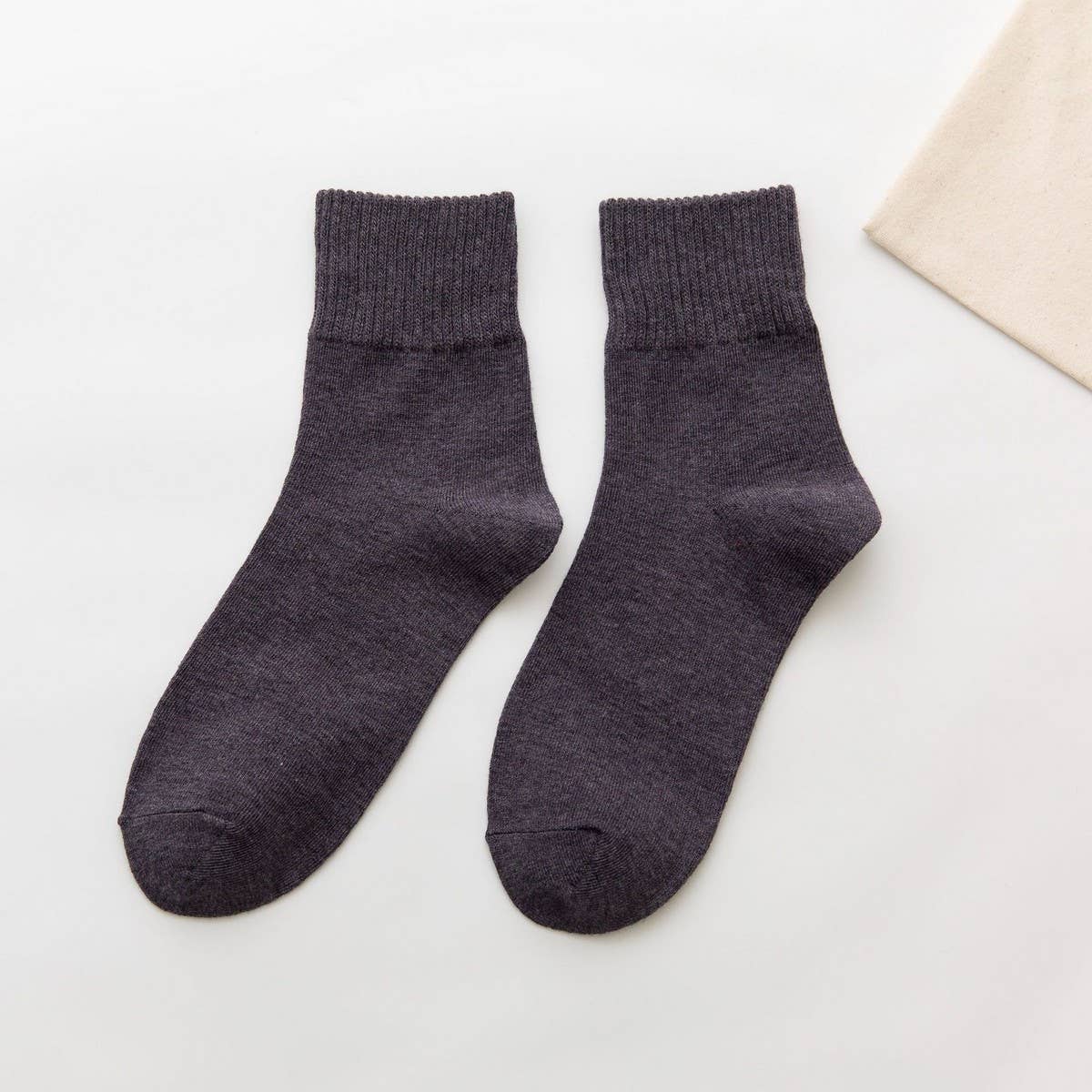 NEW SOLID COLOR HIGH CUFF WOMEN'S MID-CALF SOCKS_CWMS1392