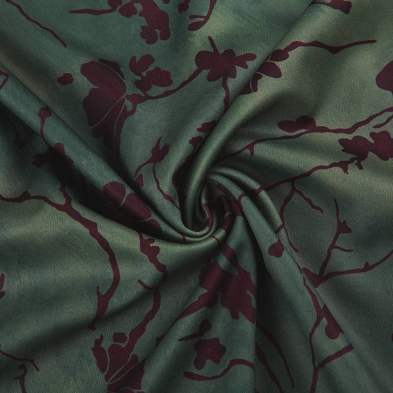 Fit Ink Print High Waist Slimming A-Line Skirt