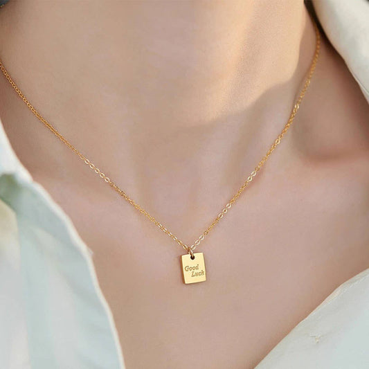 Lucky Wish card elegant collarbone chain