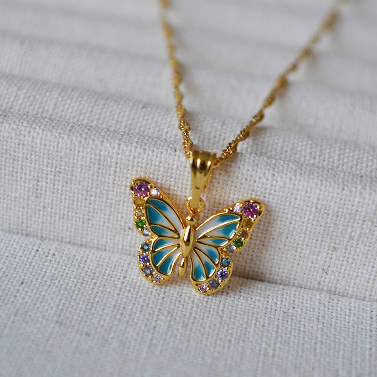 SWEET COLORFUL ZIRCON BEADED BRACELET NECKLACE