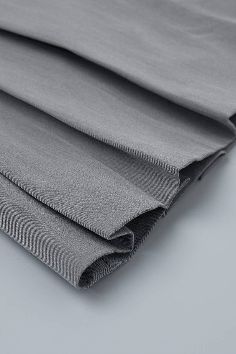 CWBSS0443_SIMPLE SOLID COLOR PLEATED MINI SKIRT