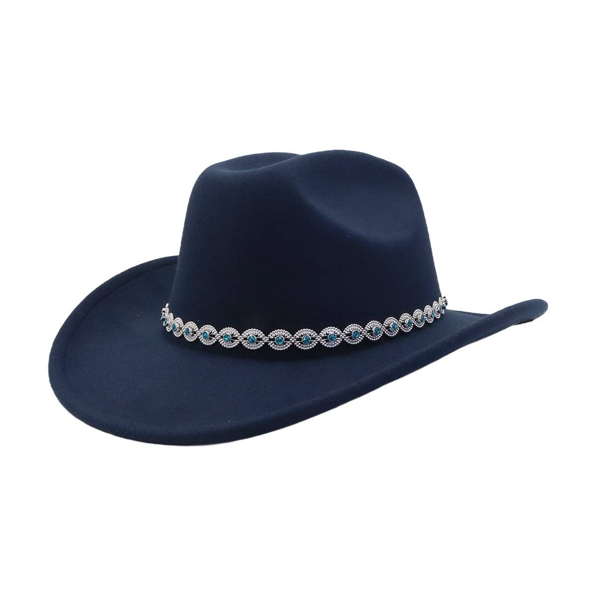 Men & Women Wool Cowboy Fedora Hat New Winter_CWAH04473