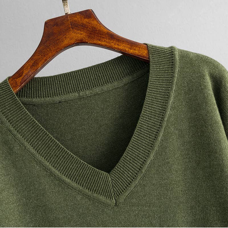 V-NECK LOOSE COLOR LEOPARD-PRINT SWEATER WOMAN